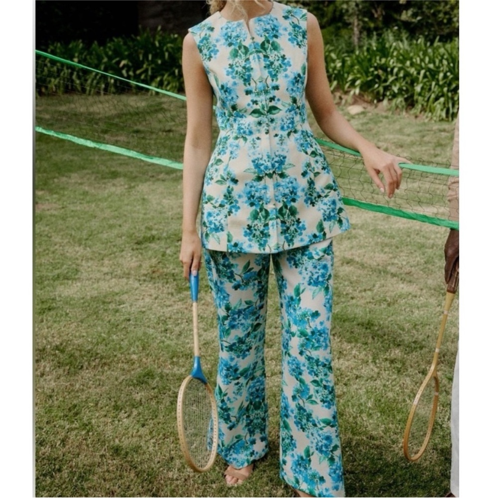 TUCKERNUCK Water's Edge Hydrangea Rhoda Tunic Top Size 10 - Picture 7 of 11